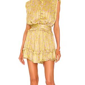 Sabina Musayev Yellow Floral Mini Dress